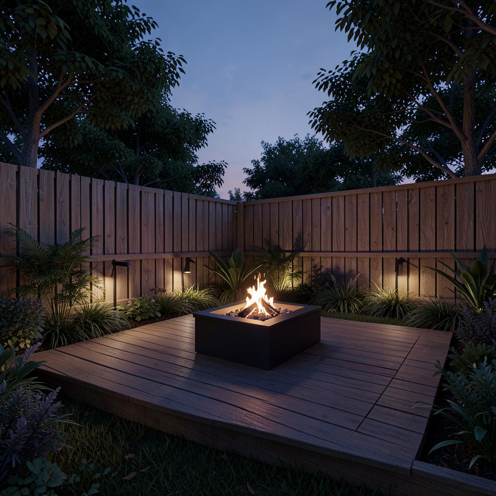 Deck & fire pit
